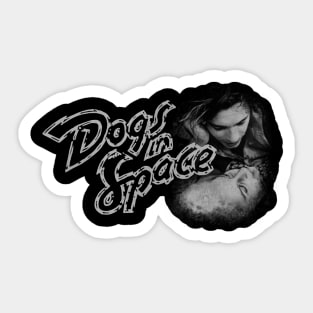 Dogs in space punk Sticker